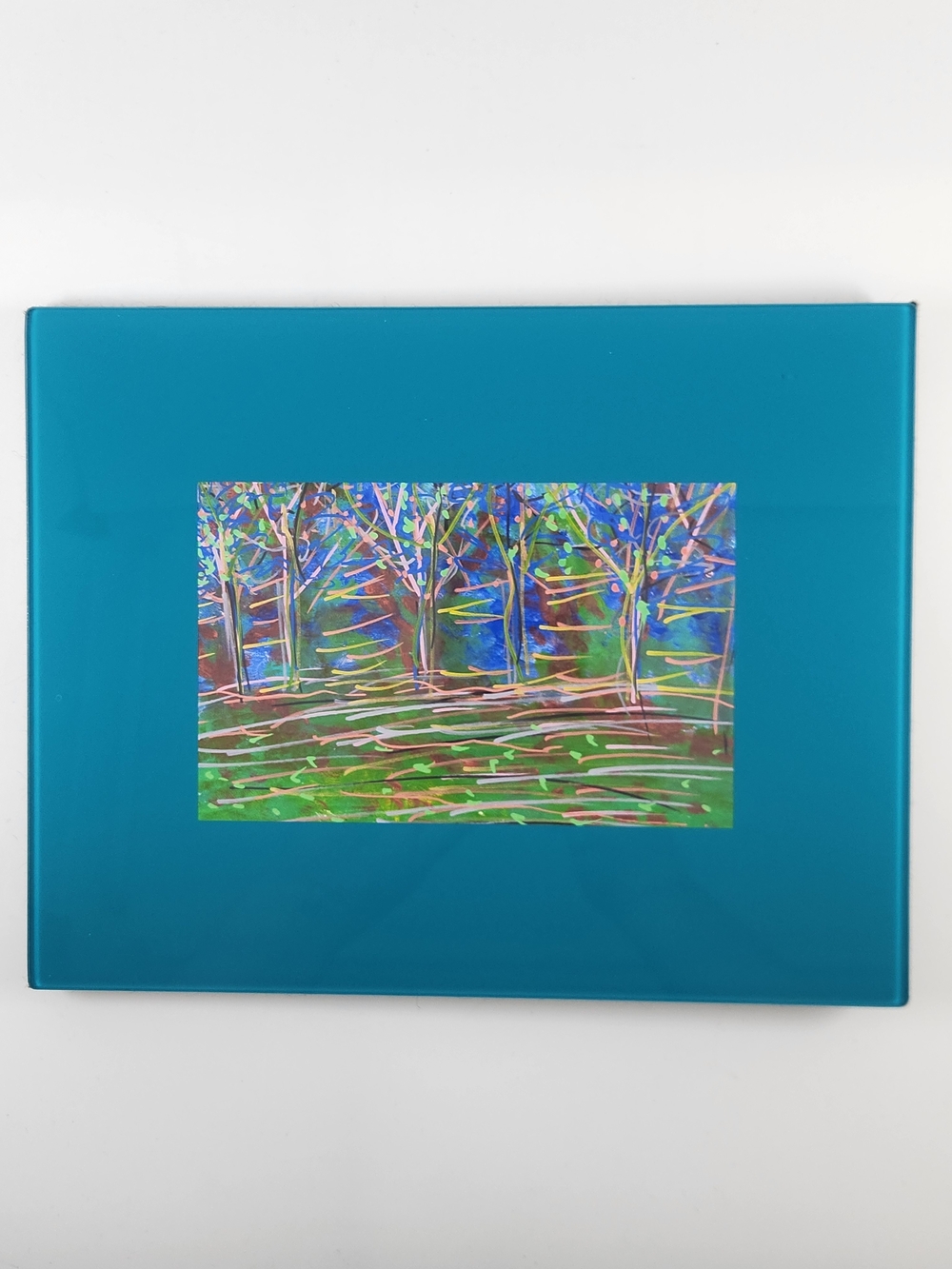Teal Framed Art Photo Print of "Vibrating Roots" by BRD